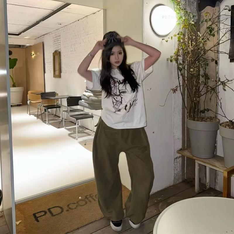 American Retro High Street Short-Sleeved T-shirt Men's High-Grade Ruan Shuai Oumei Top T-shirt Fashion Brand Couple