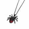 Gothic Red Crystal Spider Pendant - Punk Rock Retro Insect Design
