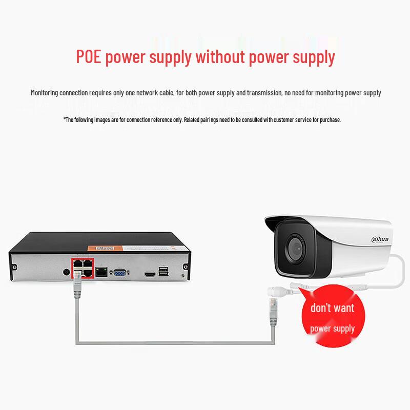 Dahua 2MP POE Outdoor IR Night Vision Bullet Camera CN Plug (adapter Included)