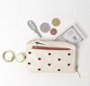 FLOWERING Smart Key Pouch (with Reel) Heart GKP0037-IV (Ivory) [For Various Smart Keys]