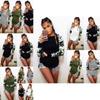 Premium Quality Damen Camouflage Printed Long Sleeve Pullover T-shirt For Stylish Comfort