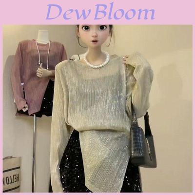 Hanbok Irregular Shine Thread Sun Protection Tshirt For Autumn Casual Women