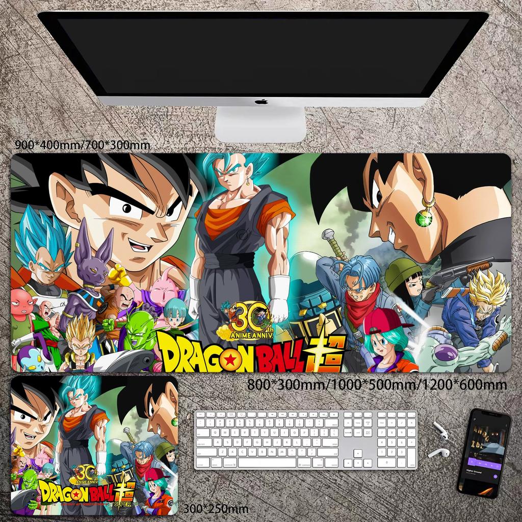 Skórzana podkładka pod mysz do biura Wysoka rozdzielczość Drukowanie Dragon Ball Mata na biurko Uroczy Son Goku Zablokowana krawędź Duży Pogrubiony Mata na biurko komputerowe Podkładka do pisania Klawiatura