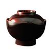 Covered Zoni Echizen Ichimatsu Sandalwood 1 Made in Japan Bowl, Lacquerware, Pattern, Bowl,