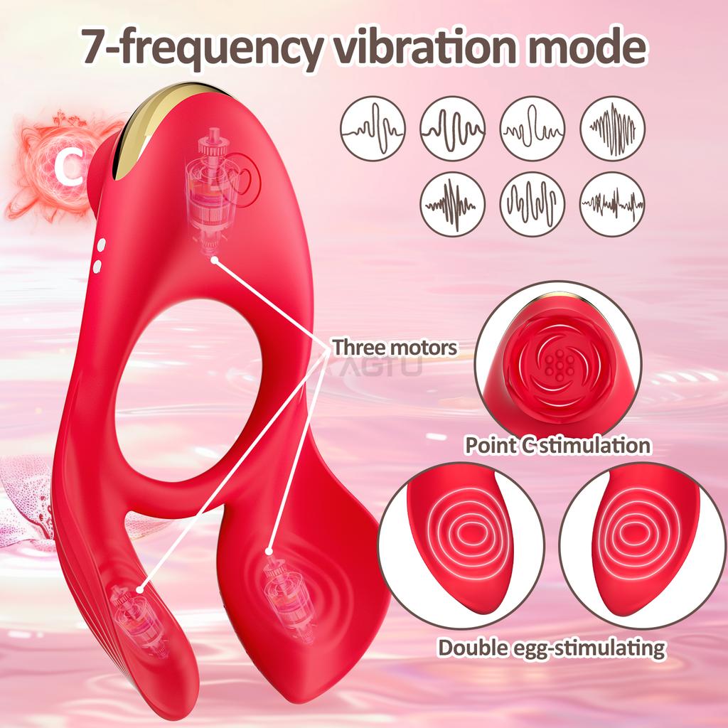 Remote Control Penis Cock Ring Vibrator for Men Delay Ejaculation Stimulator  Dick Enlarger Ring Rose Sex Toy for Men Couples