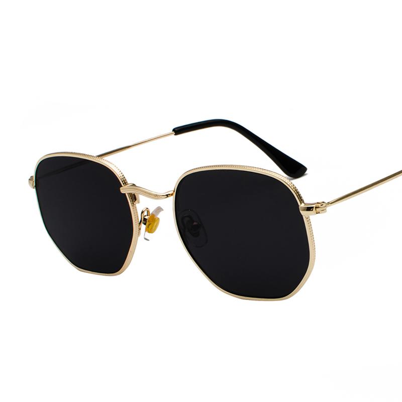 Retro UV400 Sunglasses with Hexagon Metal Frame Gradient Lenses Gold and Silver Frame Colors for Men and Women