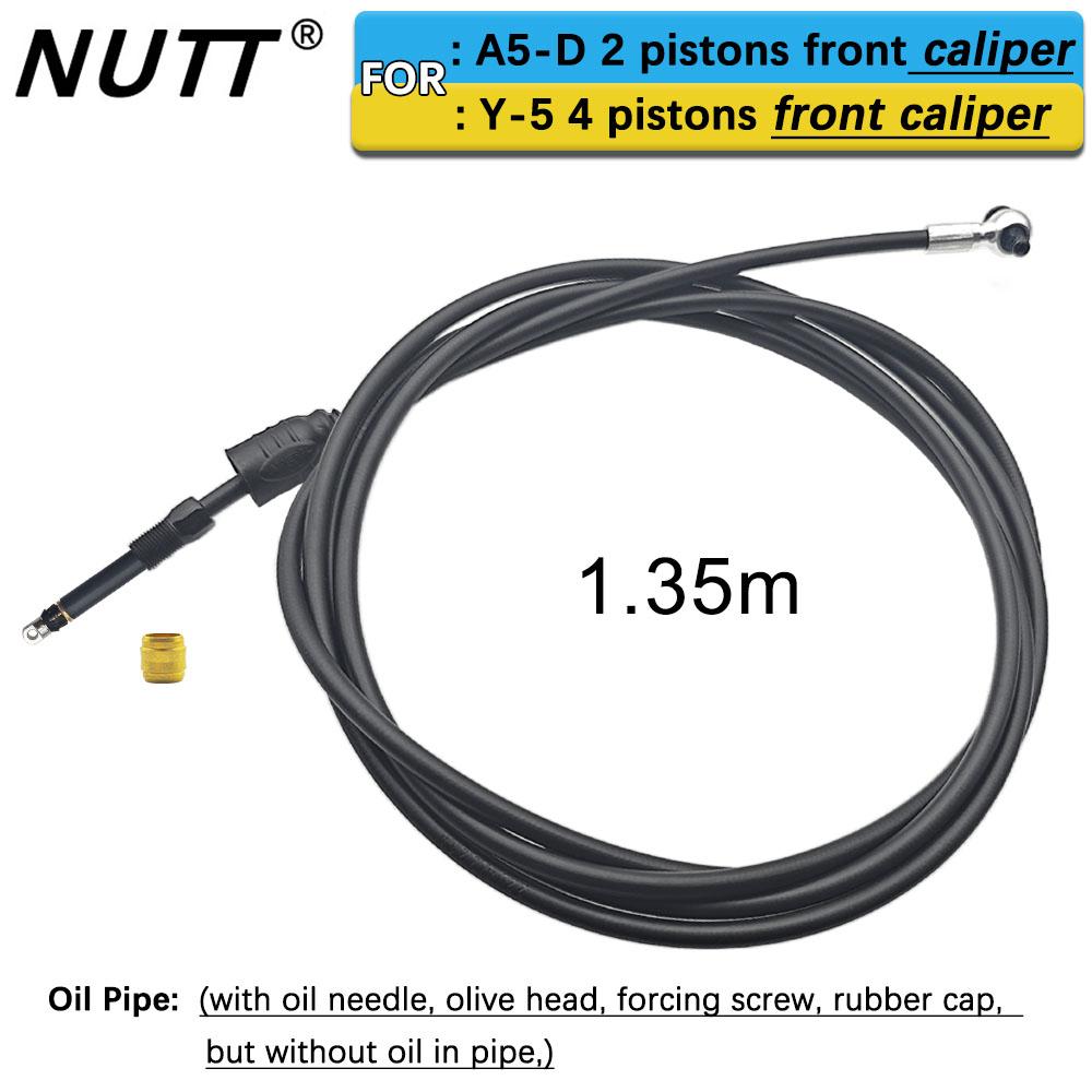 

NUTT Y-5 A5-D Oil Tubing 1.35m 2.2m For Scooter E-bike Electric Calipers Oil Pipe Oil needle Olive head Rubber cap Silver Joint A5-D Y-5 1.35m