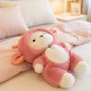 RxaGtn Personalized Teddy Bear with Zipper, Custom Name Plush Toy, Pink Clothes Bear, Travel Companion, Girlfriend Gift