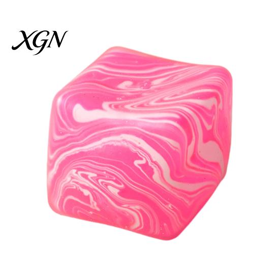 Cube Pinch Toy Flow Pattern Squeeze Anxiety Relief Stress Ball Sensory Elastic Decompression Stretchy Party Favors Slow Rebound
