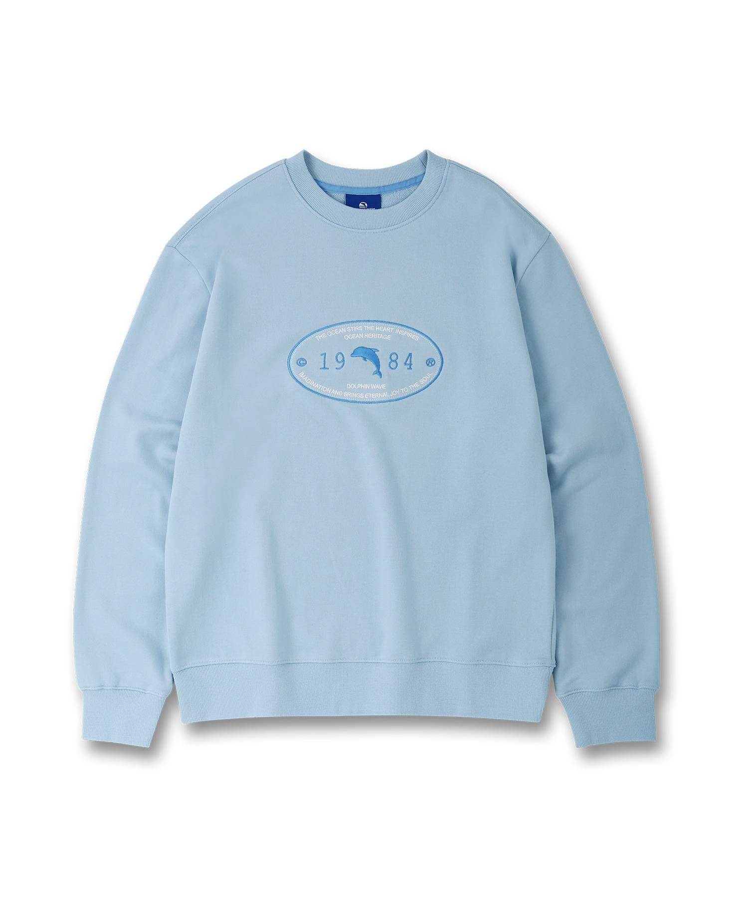 Dolphin Wave Apparel Овальная толстовка с дельфином Светло-голубая Light Blue/Xl