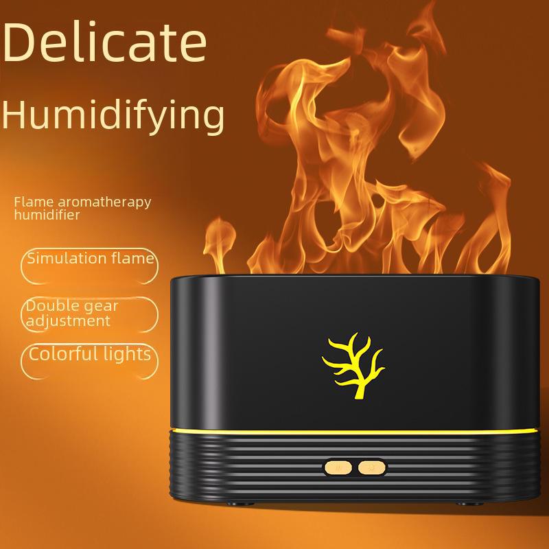 Colorful Flame Aromatherapy Machine: Essential Oil Diffuser & Humidifier