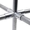 1Pcs New Carbon Steel Galvanized Pipe Joint Round 20/25/32mm Rod Support Rack Tube Connector Furniture Hardware