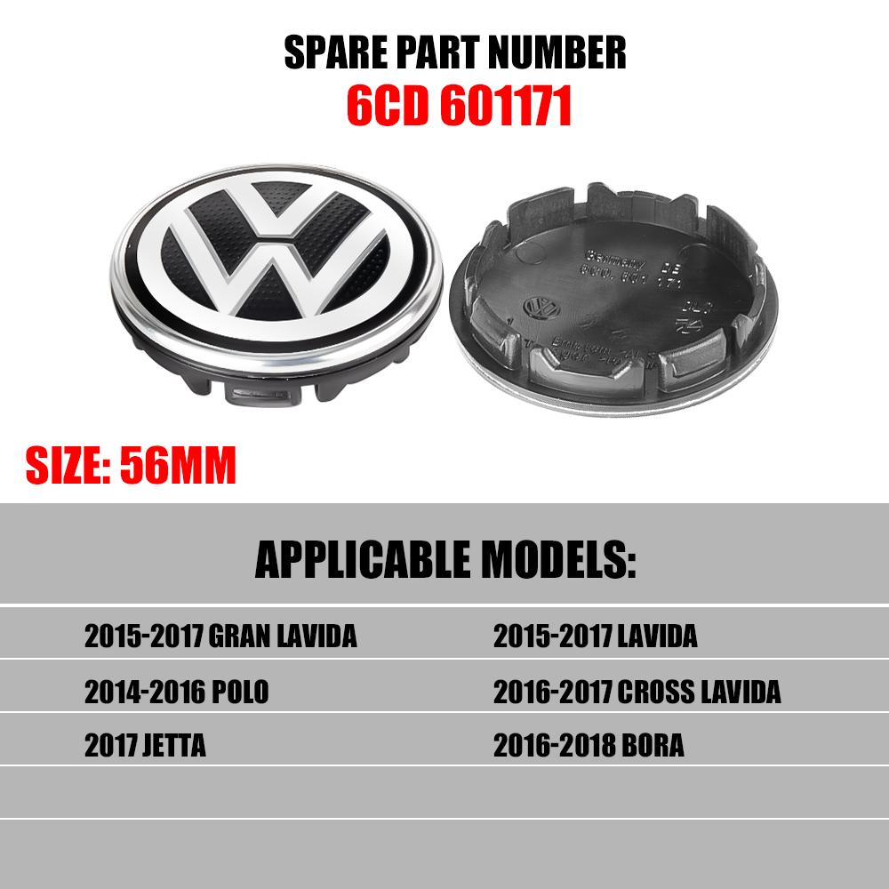 

2026 Hot For VOLKSWAGEN VW 4PCS 56/65/66mm Wheel Hub Caps Sticker Car Emblem Badge Decoration For Volkswagen VW R GTI Golf Polo