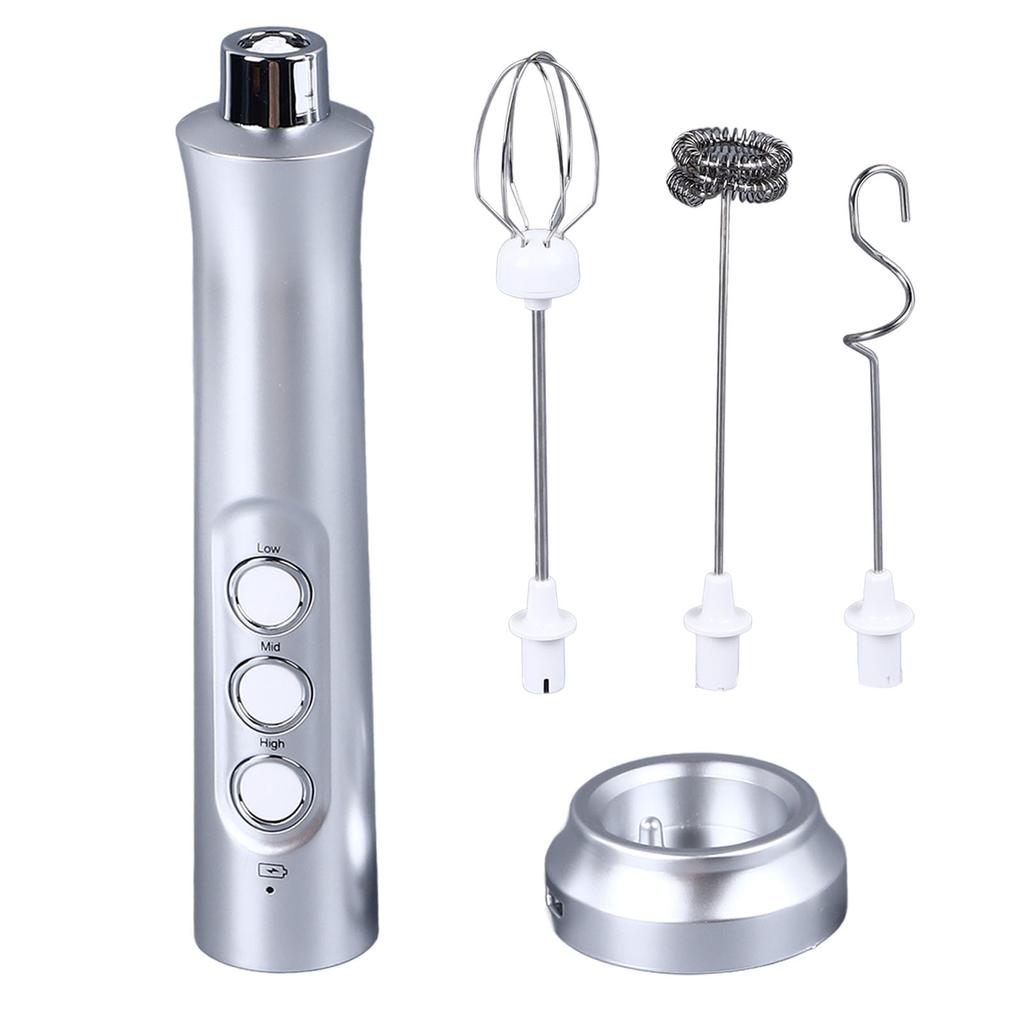 Handheld Milk Frother Foam Maker Powerful High Speed Rotation USB Rechargeable Whisk Drink Mixer