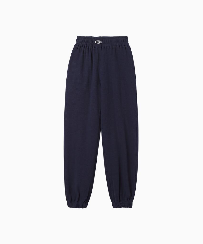 Minasu Track Logo Waffle Jogger Pants_Navy