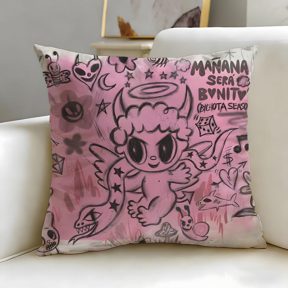 popular singer KAROL G Cushion Cover Soft  EasyWash Pillow Case  Versatile for Couch Bed Travel and Office