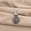 Milky Opal Gemstone 925 Sterling Silver Jewelry Women Wedding Pendant 1.8" For Her CP-45-21
