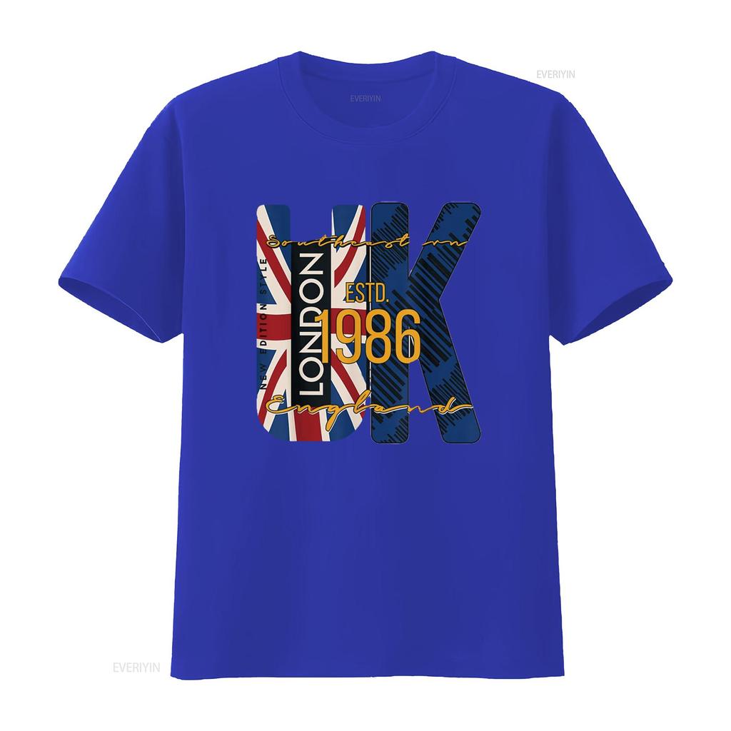 Großbritannien UK London Vereinigtes Königreich T-Shirt Schwarz X-Large Vintage Gewaschen Leicht Herren Oberteil Für Den Alltag Unisex