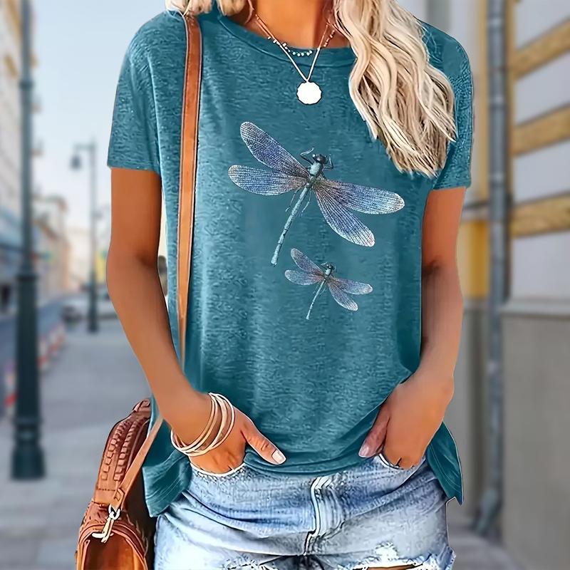 Women Summer T Shirt Retro Fashion Short Sleeve Tees Casual Love Printed  Tops