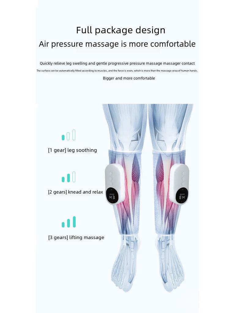 Multifunctional Leg Massager & Calf Slimming Device with Heat Compression and Air Wave Therapy