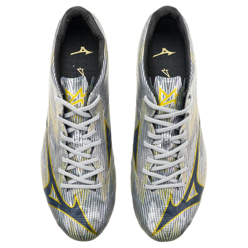 Mizuno Alpha 2 Soft Comfortable Non-Slip Durable Soccer Shoes Men Sneaker Silver P1GA256104