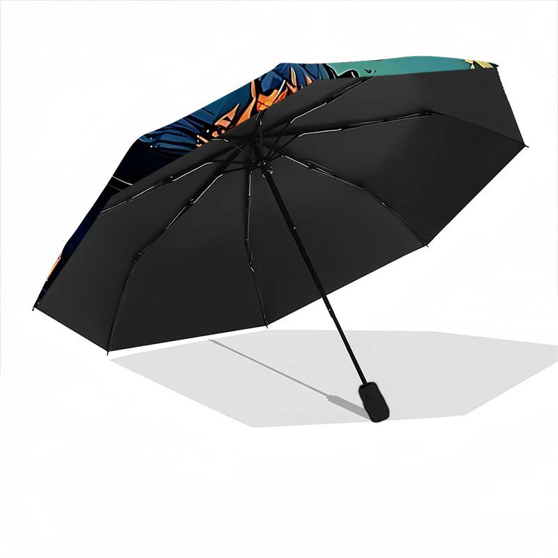 1pc The Witcher Automatic Umbrella 8 Rib Portable Folding Black Iron Frame for Outdoor, Beach, Travel, Beach Umbrella 209