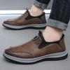 2025 Spring Men's Soft Leather Casual Breathable Driving Shoes
