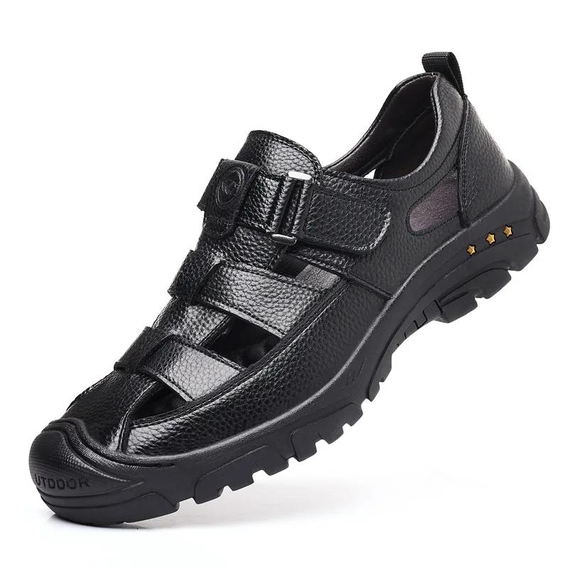 Man's Sandals Breathable Comfort Summer Slippers Beach Muller Outdoor Anti Slip Shoes Youth Casual Fashion Hollow Shoes