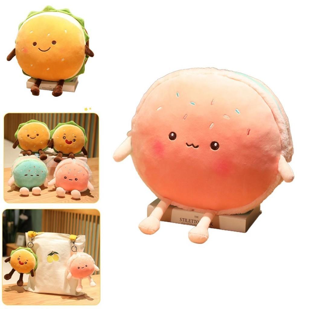 Hamburger Plush Toy With Pp Cotton Soft Filling For Kids Gift And Cozy Hand Warmer