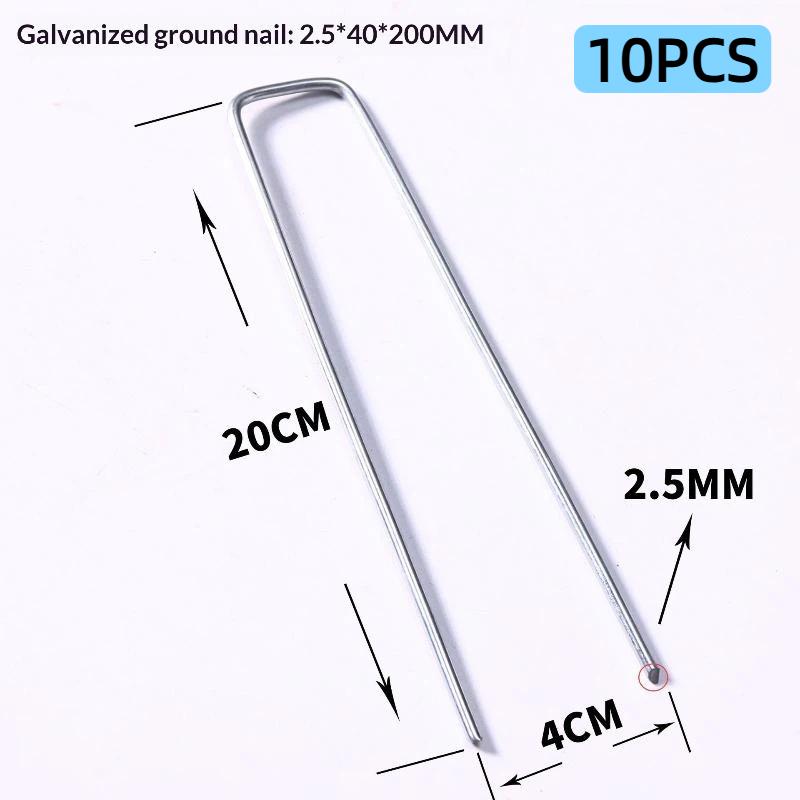 10 Pcs Heavy Duty Galvanized Steel Garden Stakes Rust Resistant Non Slip Washer For Securing Weed Barrier Turf