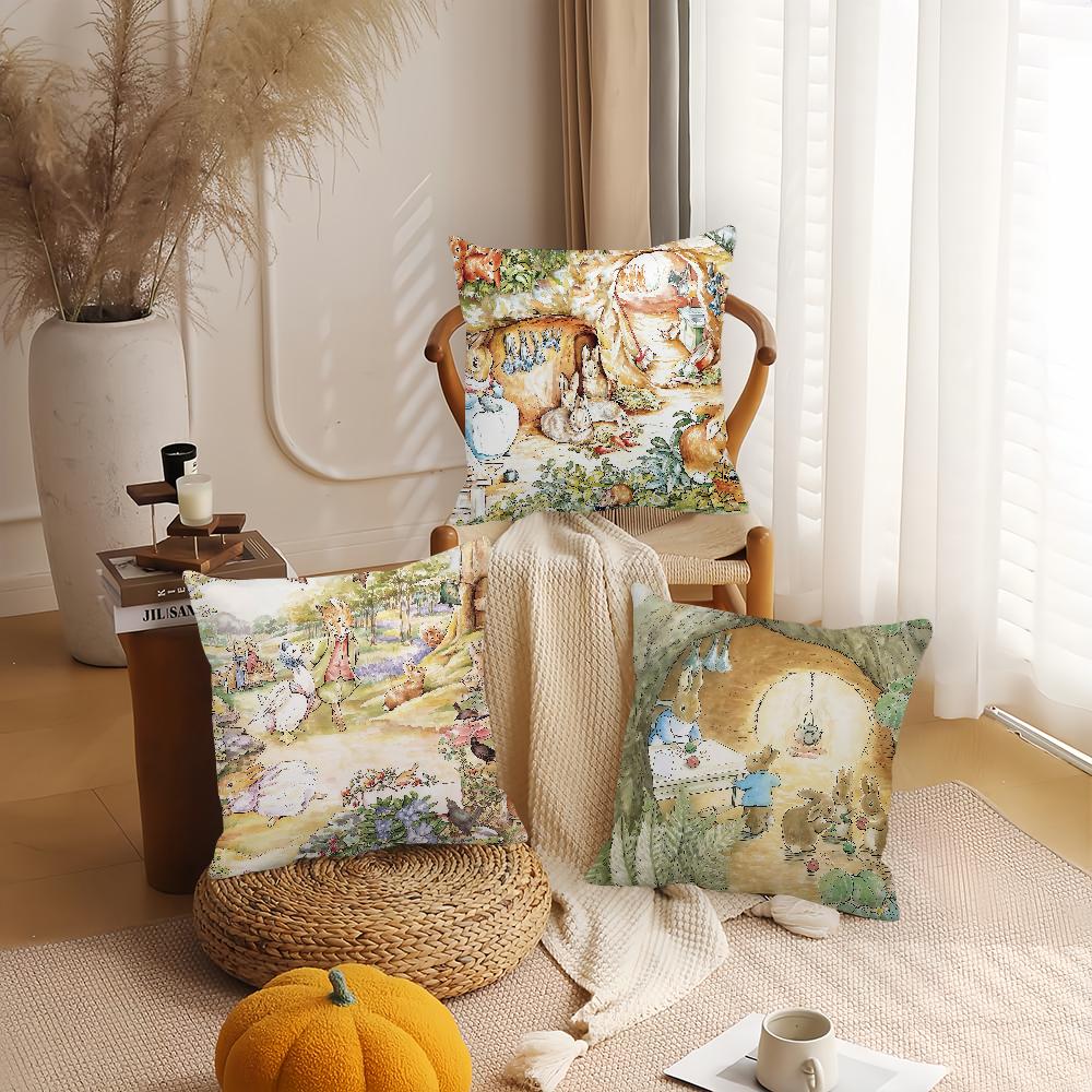 Cartoon Easter P-Peter R-Rabbit Pillow Case Office Cushions Suitable For Sofa Car Bedroom Decorative Cushion Cover