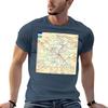 Paris France Metro Subway Tube Underground Map Tshirt Long Lasting Casual Tshirt