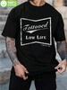 Cartel Ink Tätowiertes Low Life Grafik-T-Shirt - Schwarzes Vintage-Design