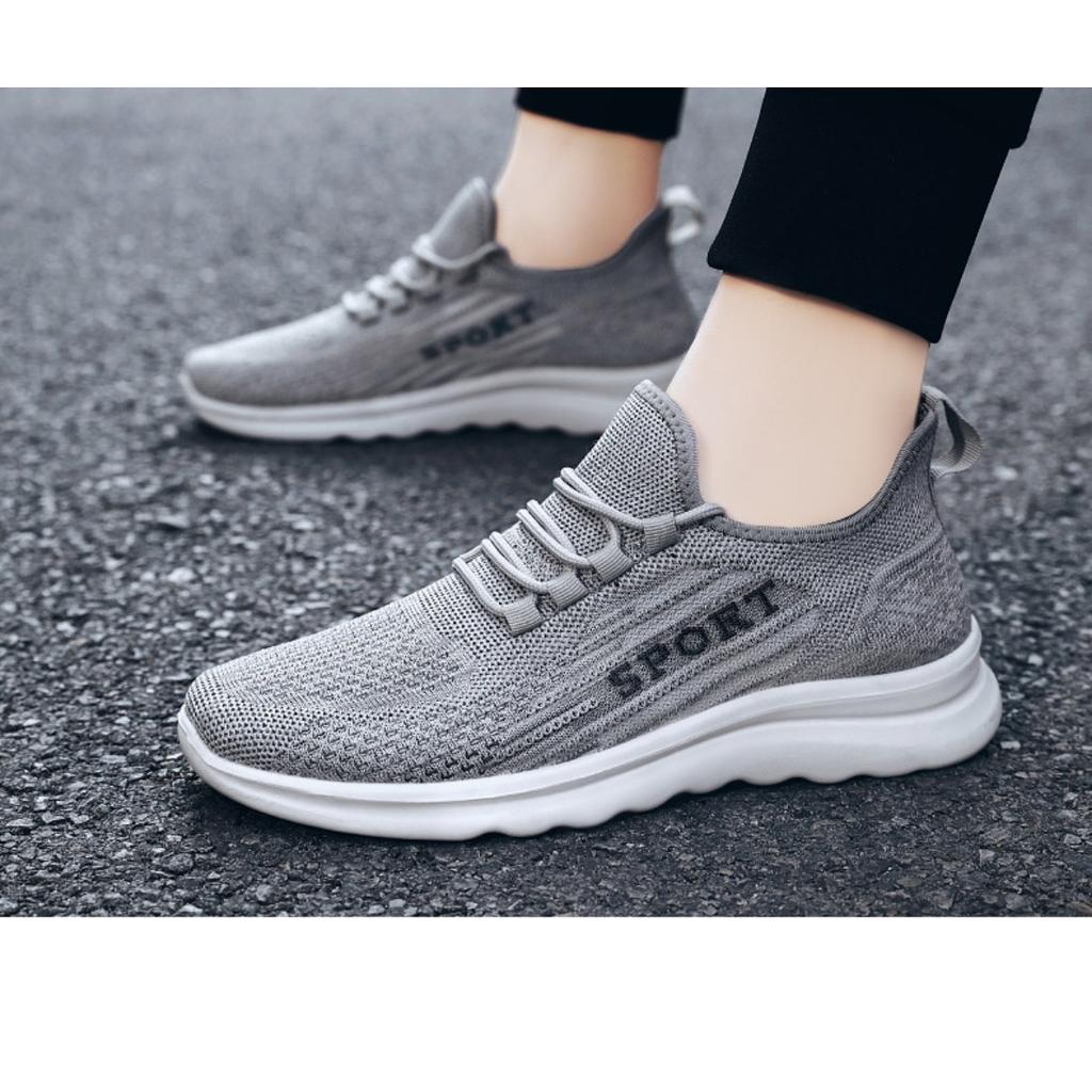 Men's Summer New Flyknit Single Shoes Casual Breathable Sports Shoes