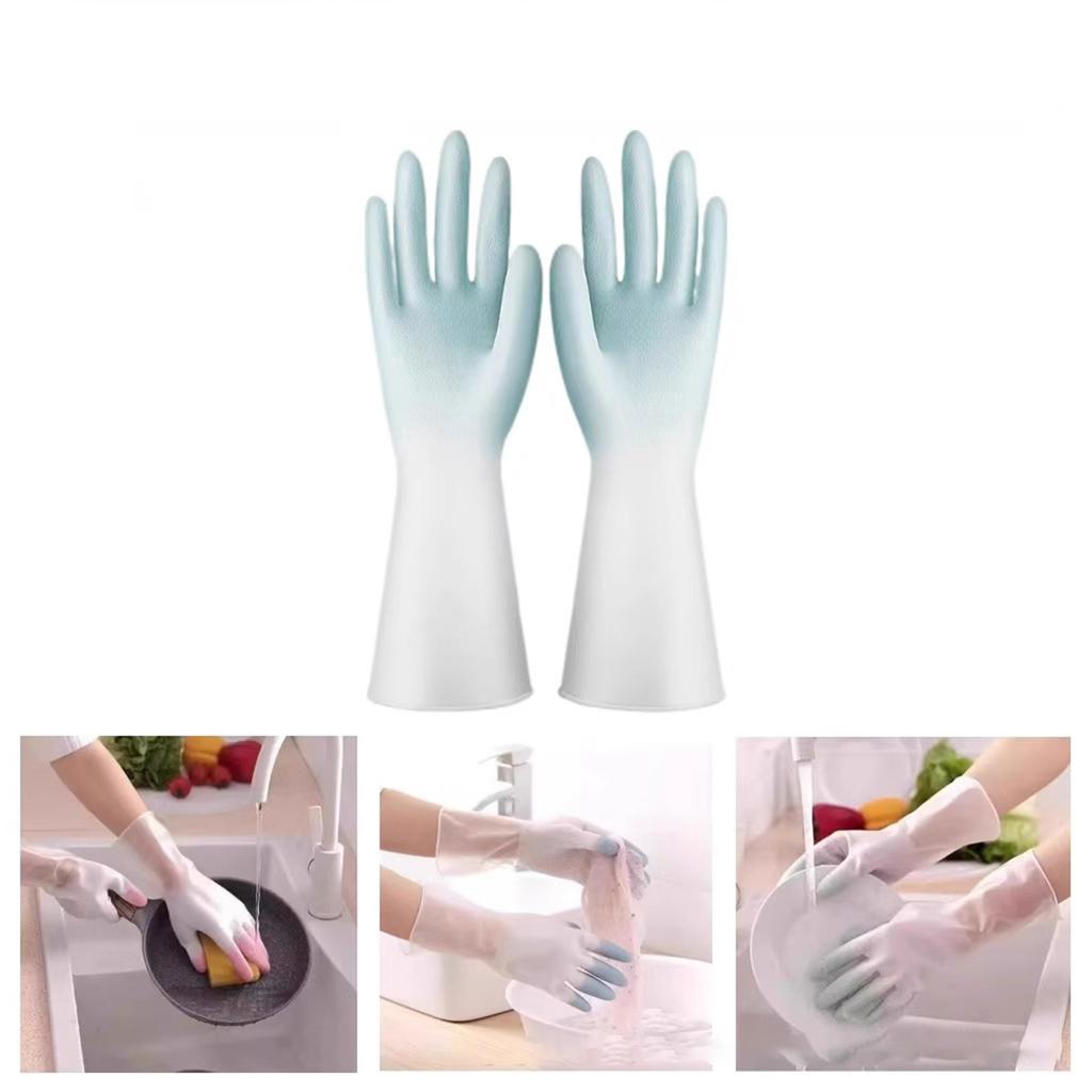 Reusable Household Cleaning Gloves with Extended Cuffs for Dishwashing Kitchen Bathroom Laundry and General Home Use Latex Free Design Comfortable Fit