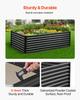 Metal Raised Garden Bed, 2.4 X 1.2 X 0.6 M Outdoor Galvanized Planter Garden Box, Open Bottom Design, Large Planter Raised Bed for Growing Vegetables,