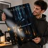 Film Gladiator cu Copac Arzând Textură D Poster Metalic Artă de Perete Personalizată Semn de Tablă Cadou pentru Mancave Accesorii Bar Cameră