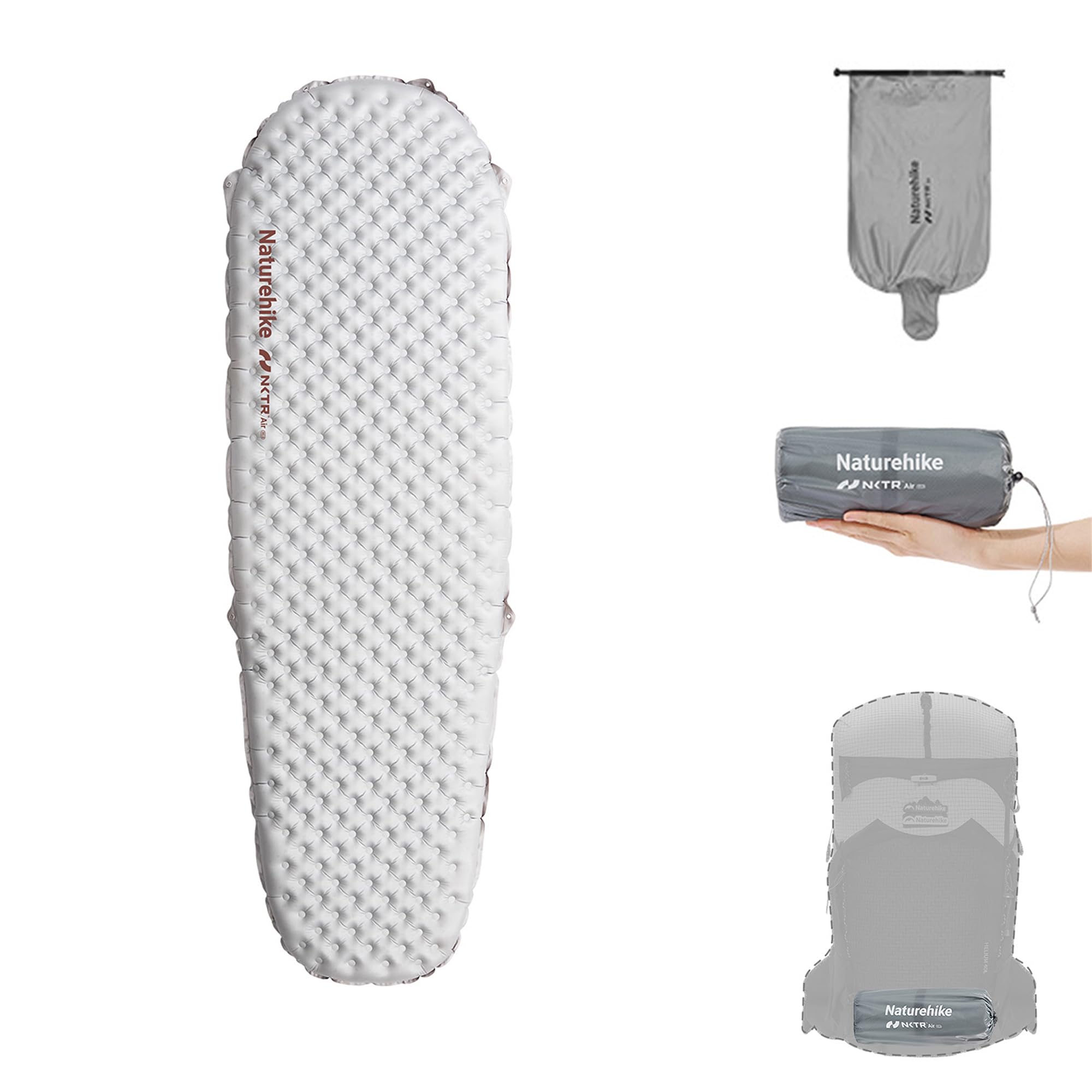 Naturehike Air Mattress: R-value 3.2-8.8, approx. 500g, -20℃ cold weather protection, lightweight, compact, 8cm thick, 8-layer insulation, connectable