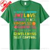 Fruit of The Spirit Christian High Quality Cotton Tshirt Faith Faith Main Bible Verse Summer Short Sleeve Tops Graphic T Shirts