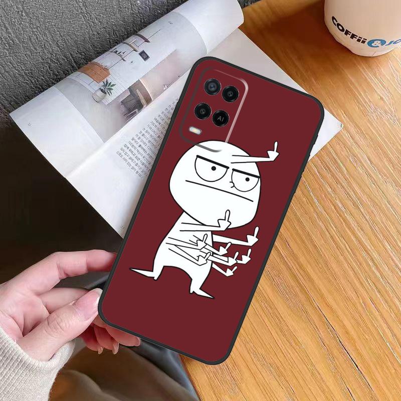 Funny Middle Finger Memes Case For Oppo A80 A60 A40 A6 A5 Pro A15 A16 A17 A57 A94 A74 A54 A76 A96 A18 A38 A58 A78 A98