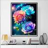 Colorful Fantasy Flower Diamond Painting Set, 5D Gemstone Full Crystal Decorative Painting, DIY Cross Stitch Decorative Home Wall Mural