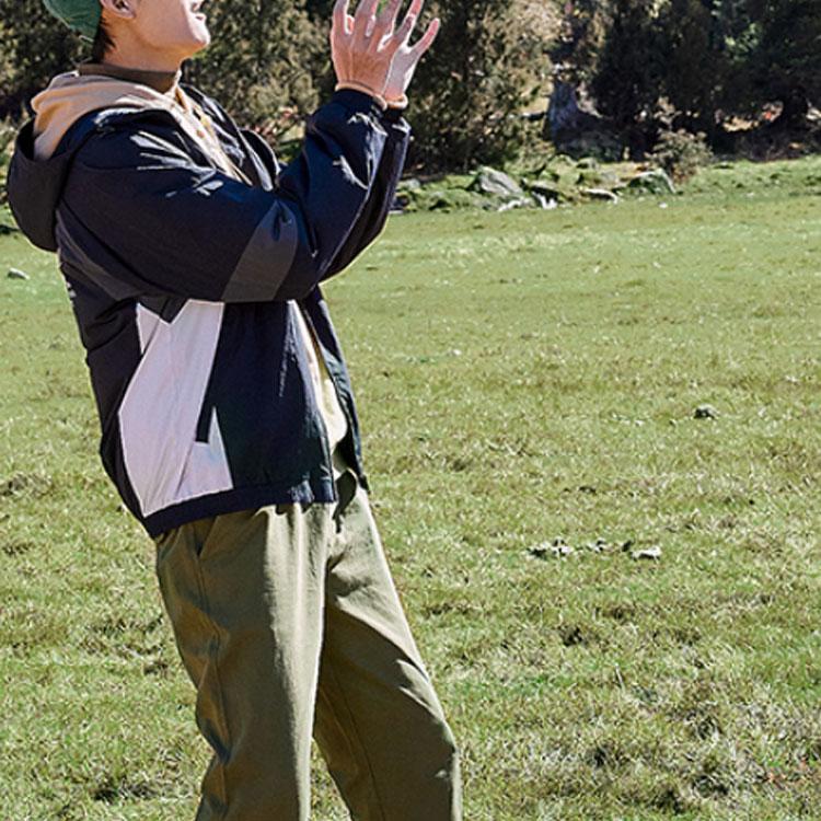 Anta Life Series Color Block Zip-Up Hooded Jacket Unisex Jackets Black 952218641-3