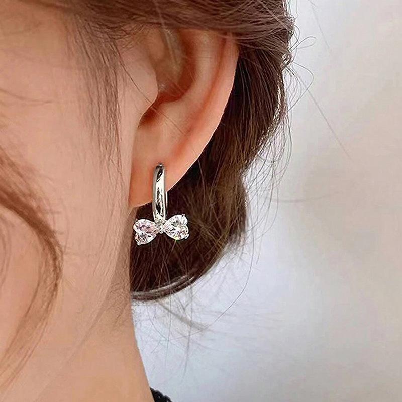 Fashion Copper Alloy Zircon Jewellery Drop Earrings For Women Wedding Party Gifts