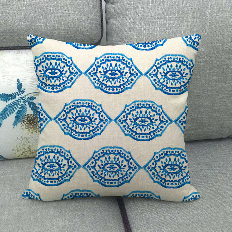 Simple Pattern Series Digital Printing Short Plush Pillow Covers Decorative For Car Sofa Office Cushion Cover Home Goods
