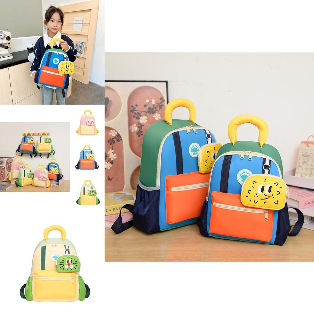 Adorable Colorful Nylon Children's Backpack For Boys And Girls Perfect For School Use
