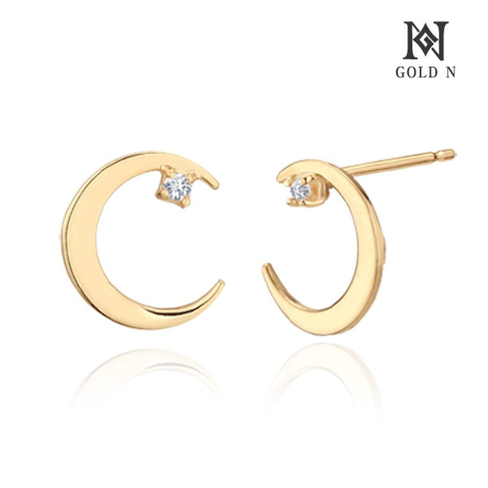 Gold N 14K Celebrity Moon Earrings Yg