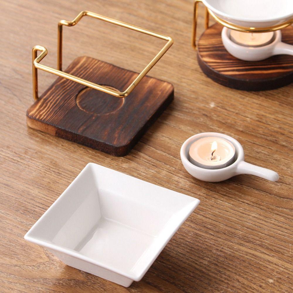 Ceramics Aromatherapy Stove Wooden Base Aromas Diffuser Practical Oil Burners  Home Use