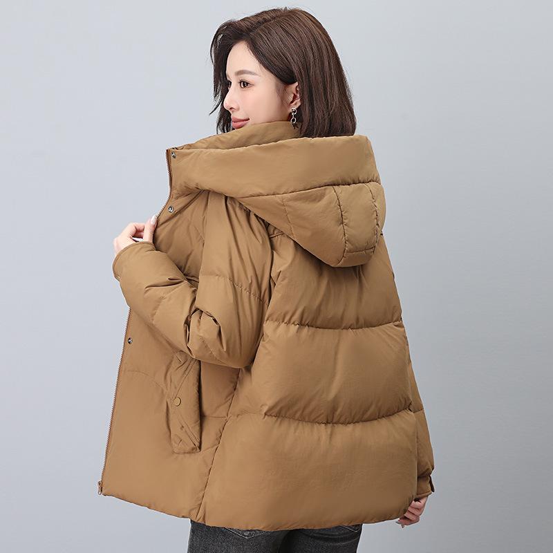 Women's 2024 Fashionable Loose Fit Hooded Down Jacket