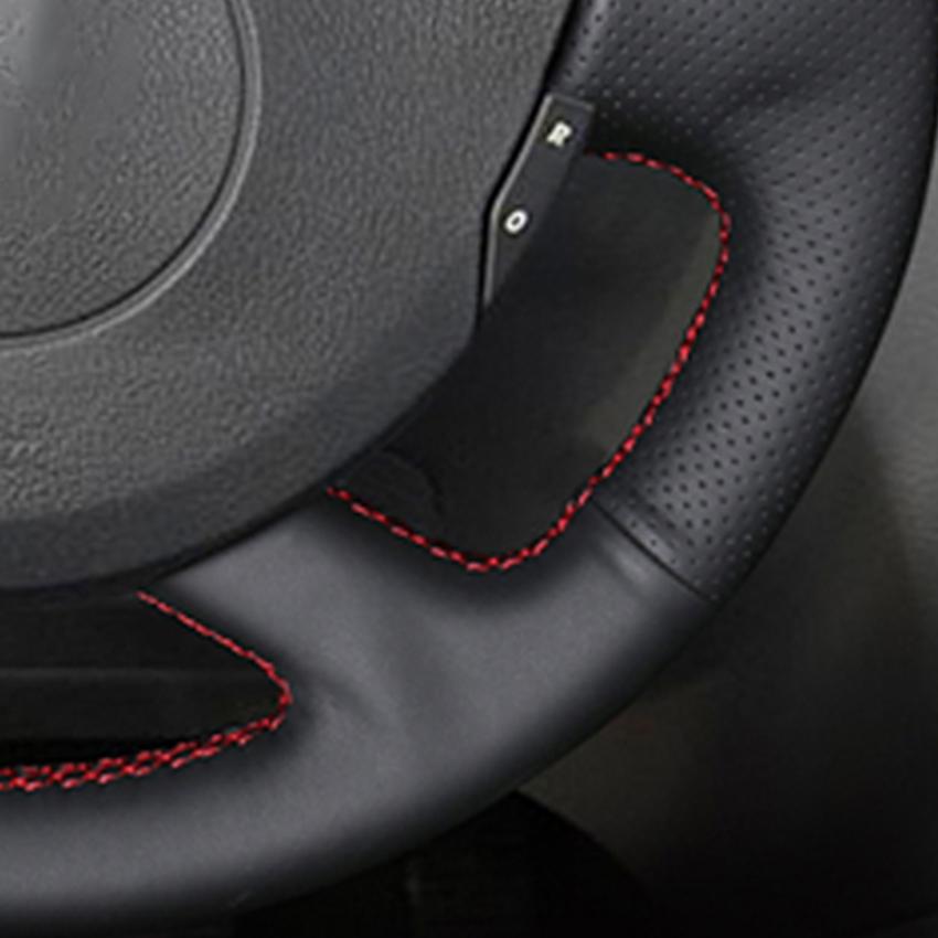 Black Faux Leather Car Steering Wheel Cover for Renault Laguna 2 Vel Satis Espace Trafic 2 2001-2014 Nissan Primastar 2009-2015