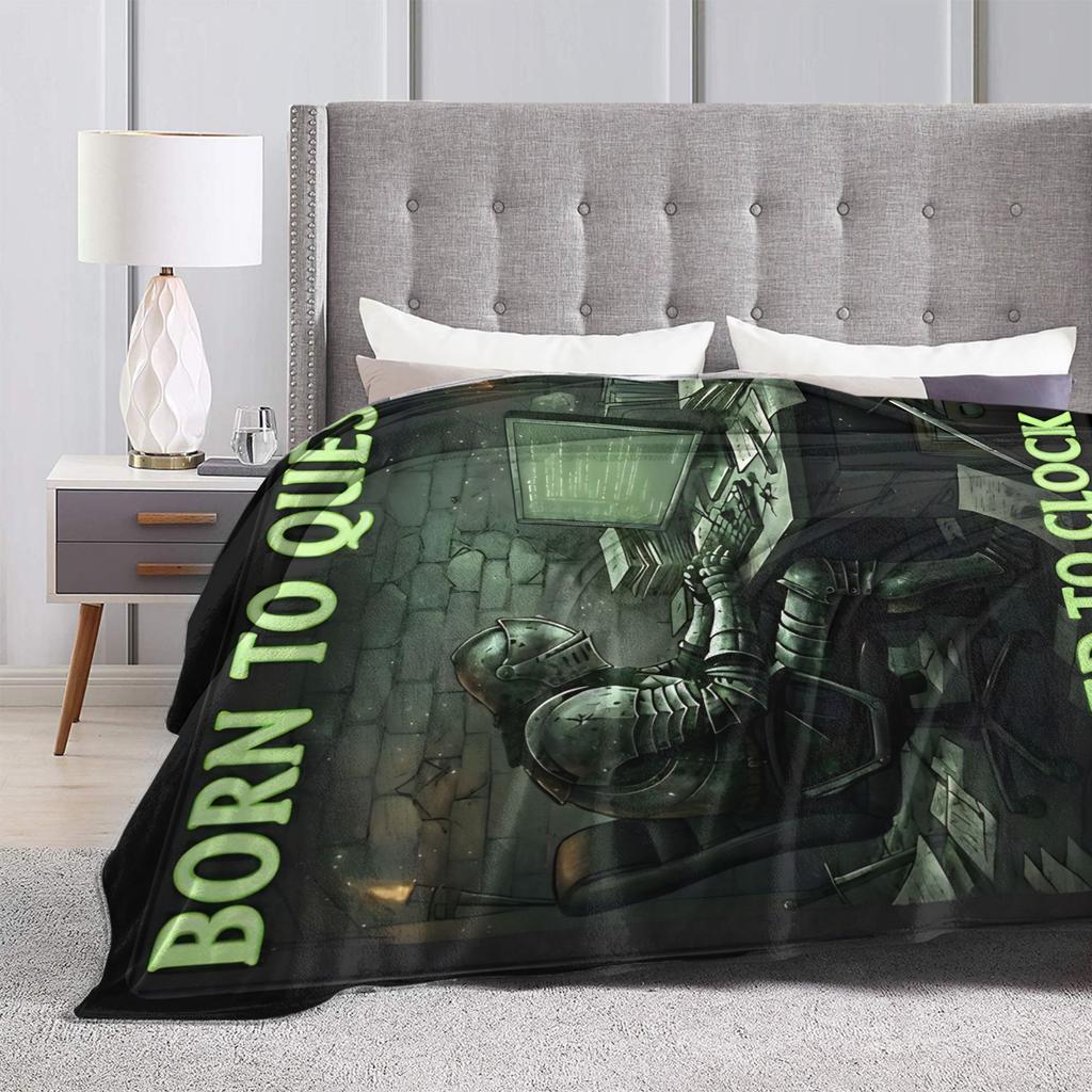 Coperte Meme "Nato per l'Avventura Costretto a Timbrare il Cartellino" Coperta Morbida in Flanella Decorazione da Viaggio in Aereo Copriletti Morbidi e Caldi,